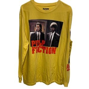 Pulp Fiction Long Sleeve Graphic T-Shirt Movie Tarantino XL Yellow
